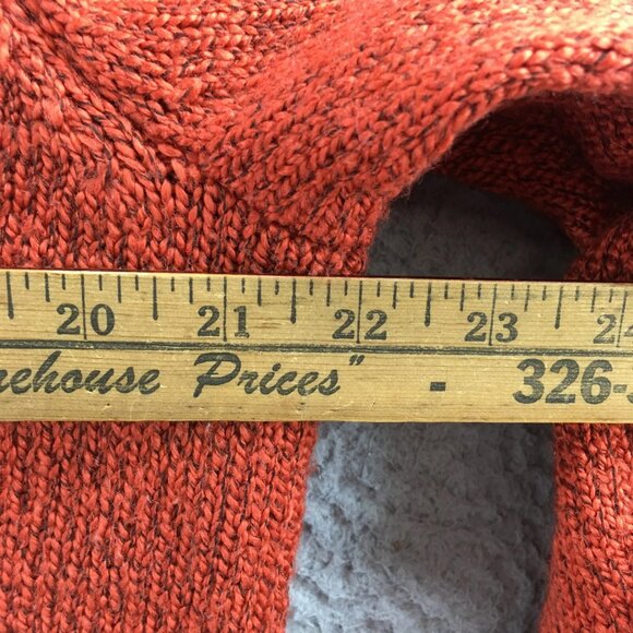 Carolyn Taylor Women's Pullover Sweater, Orange Batwing Sleeve, V-Neck Casual Kn - Picture 6 of 10